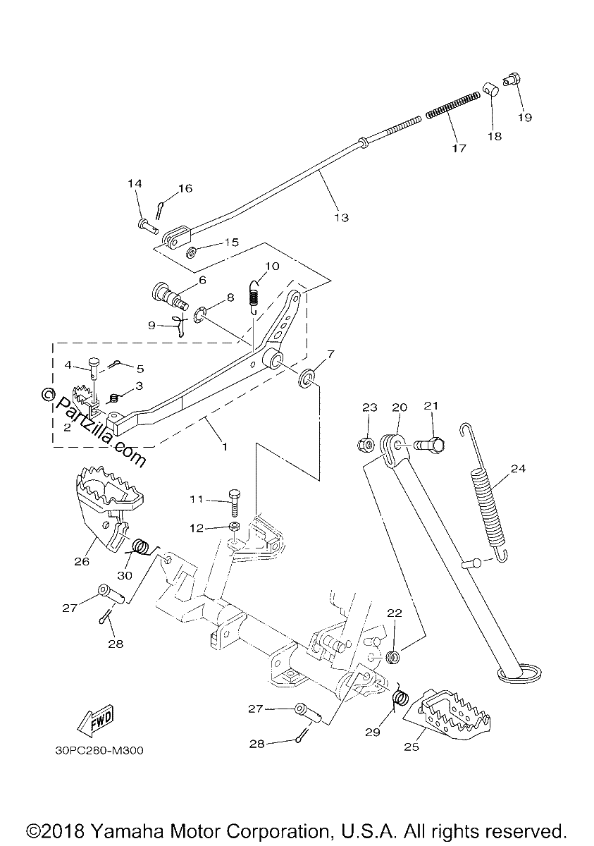 Diagrama de STAND FOOTREST