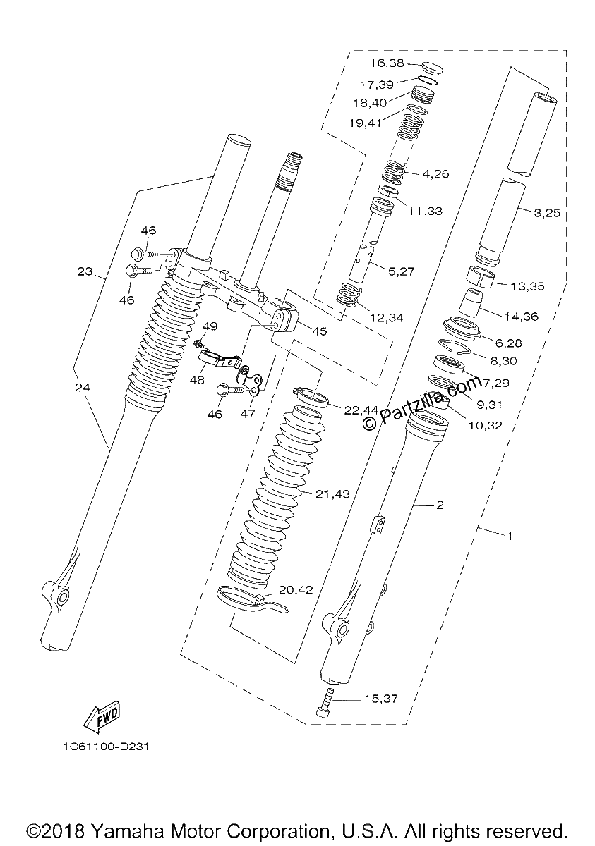 Diagrama de FRONT FORK