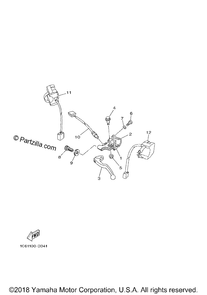 Diagrama de HANDLE SWITCH LEVER
