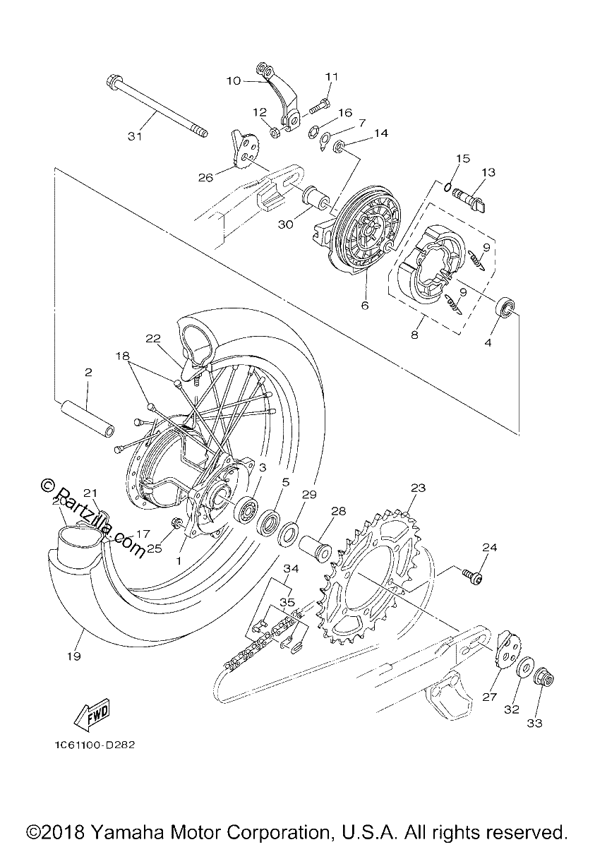 Diagrama de REAR WHEEL