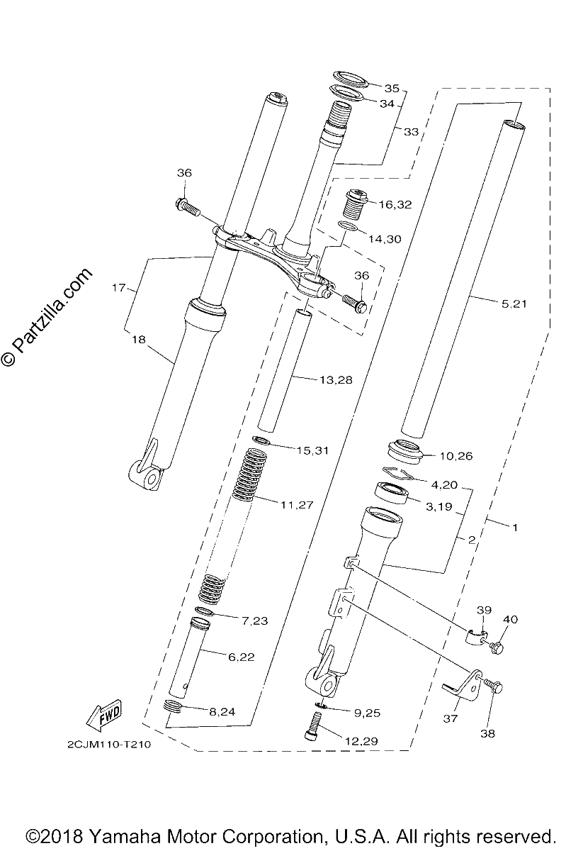 Diagrama de FRONT FORK