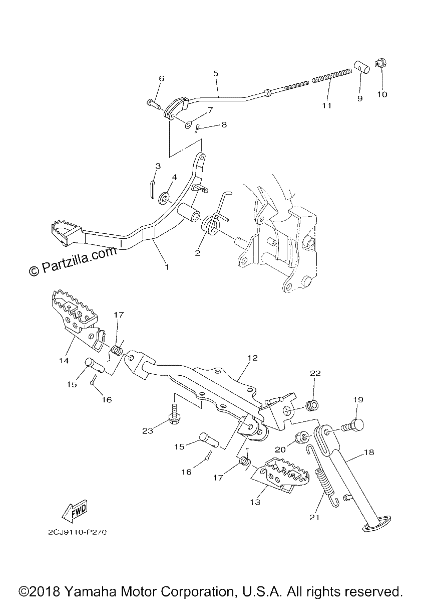 Diagrama de STAND FOOTREST