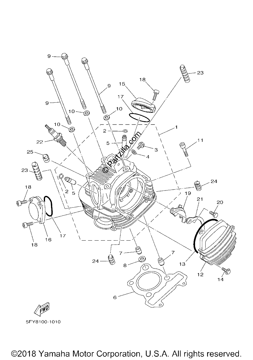Diagrama de CYLINDER HEAD