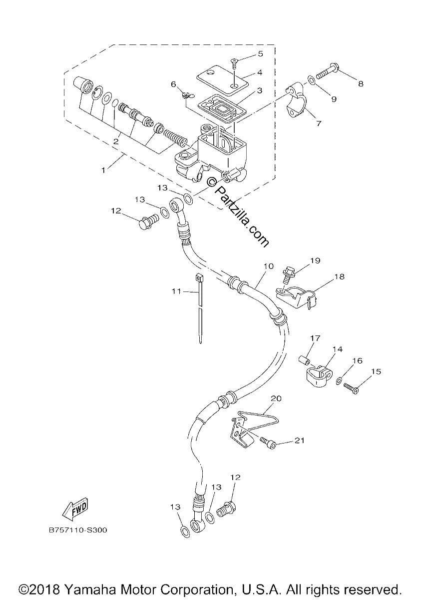 Diagrama de FRONT MASTER CYLINDER