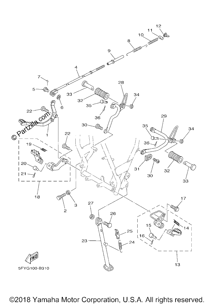 Diagrama de STAND FOOTREST