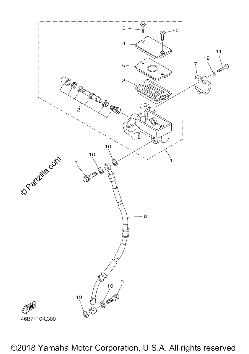 Diagrama de FRONT MASTER CYLINDER
