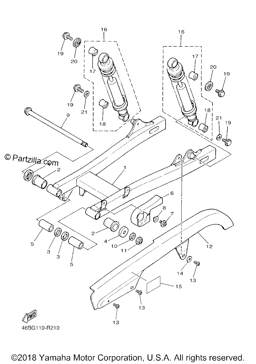 Diagrama de REAR ARM SUSPENSION