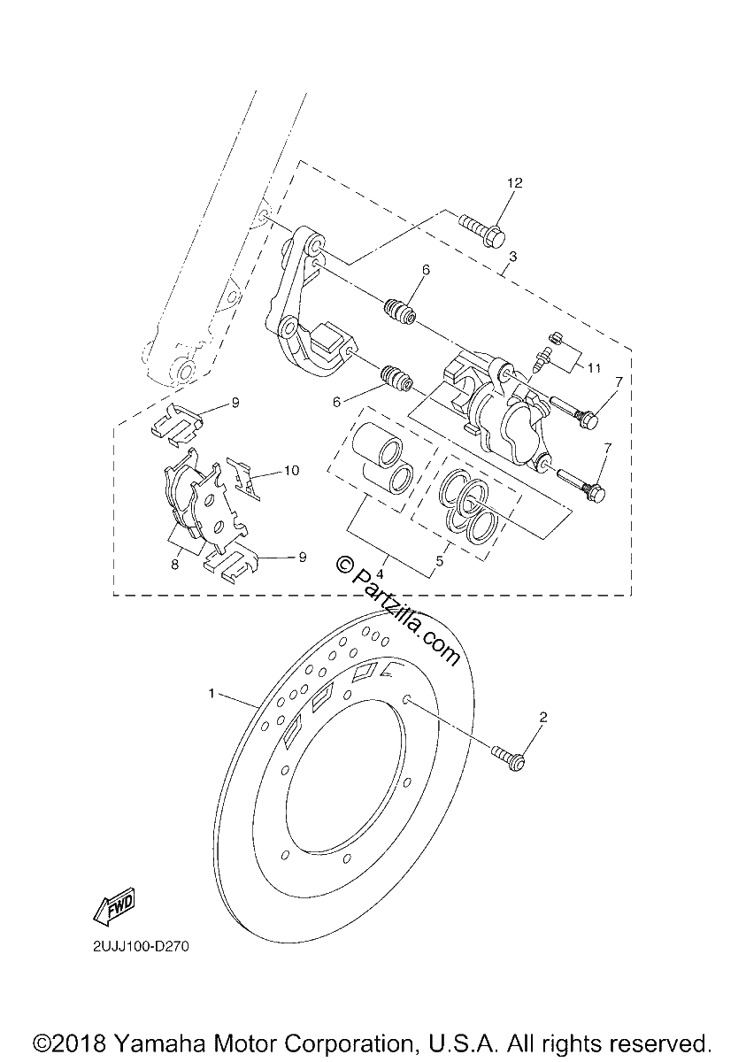 Diagrama de FRONT BRAKE CALIPER