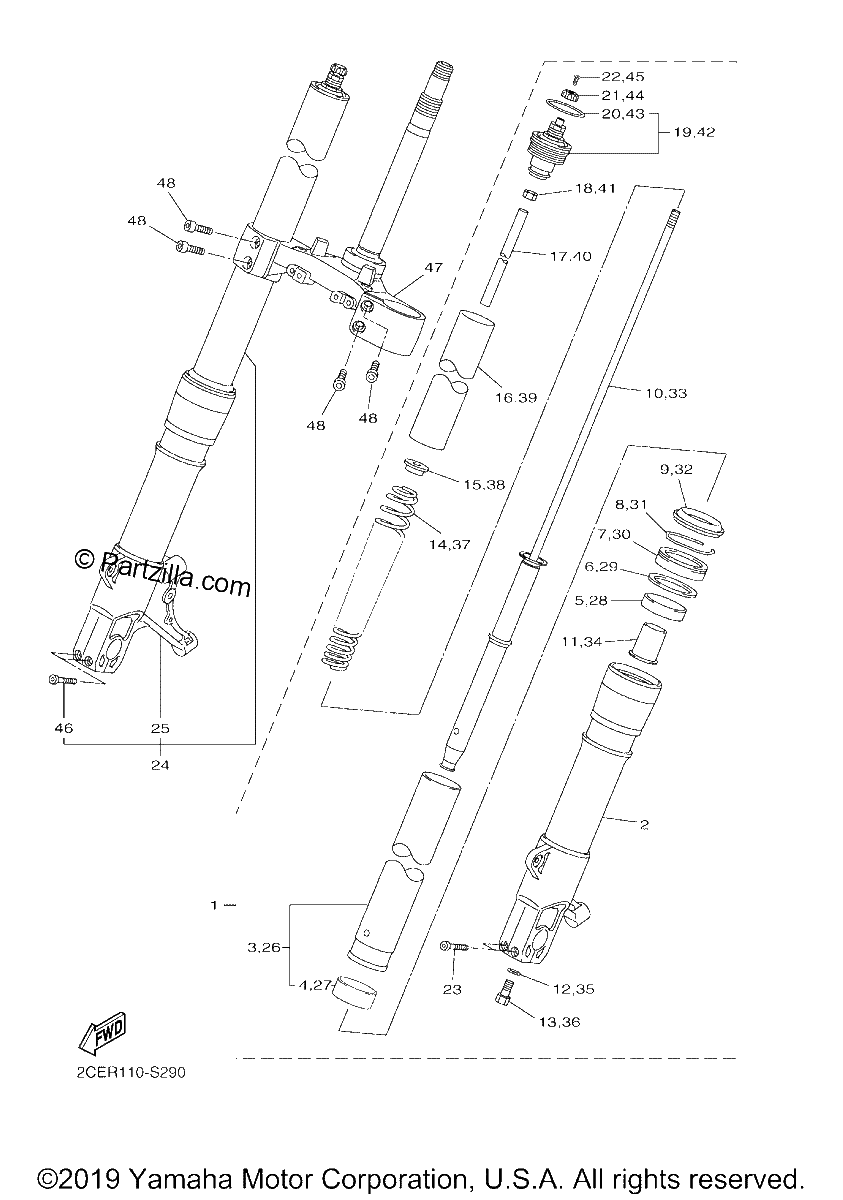 Diagrama de FRONT FORK