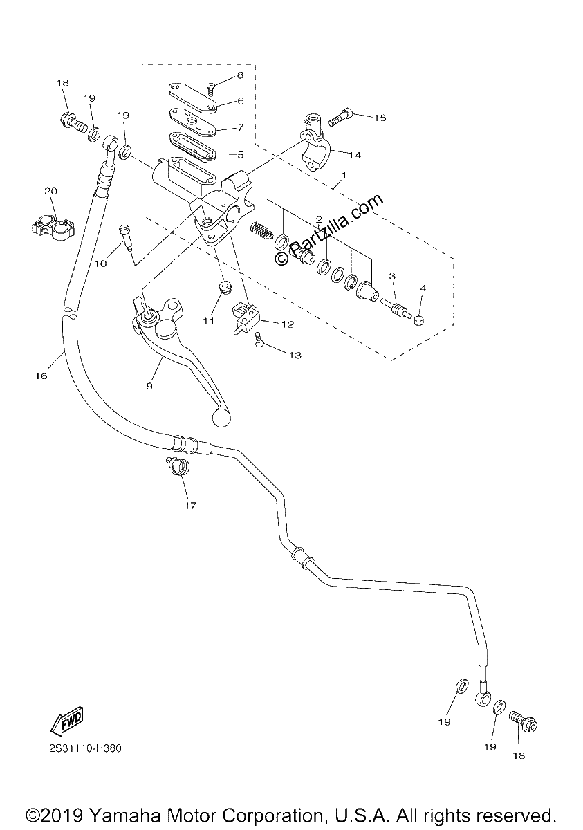 Diagrama de FRONT MASTER CYLINDER 2