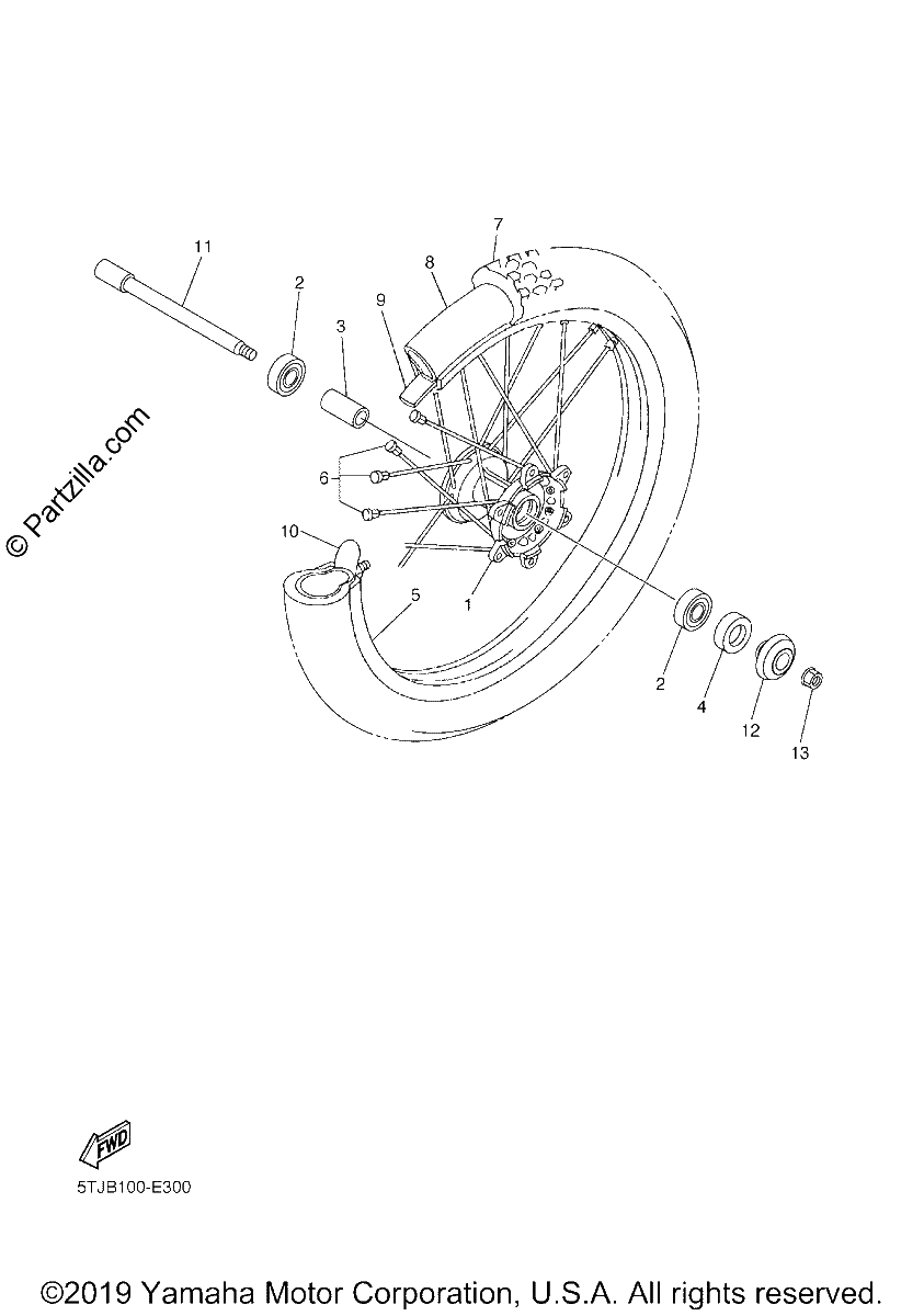 Diagrama de FRONT WHEEL