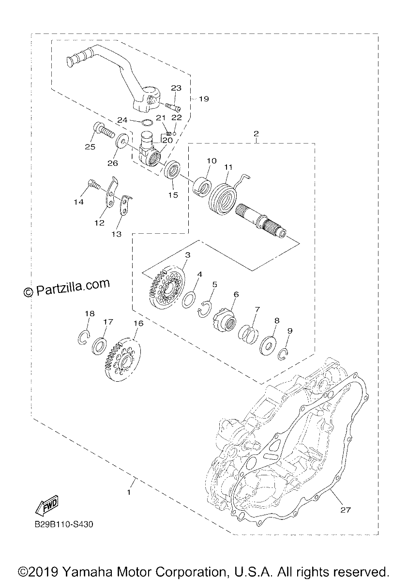 Diagrama de PARTS OPTION KICK STARTER