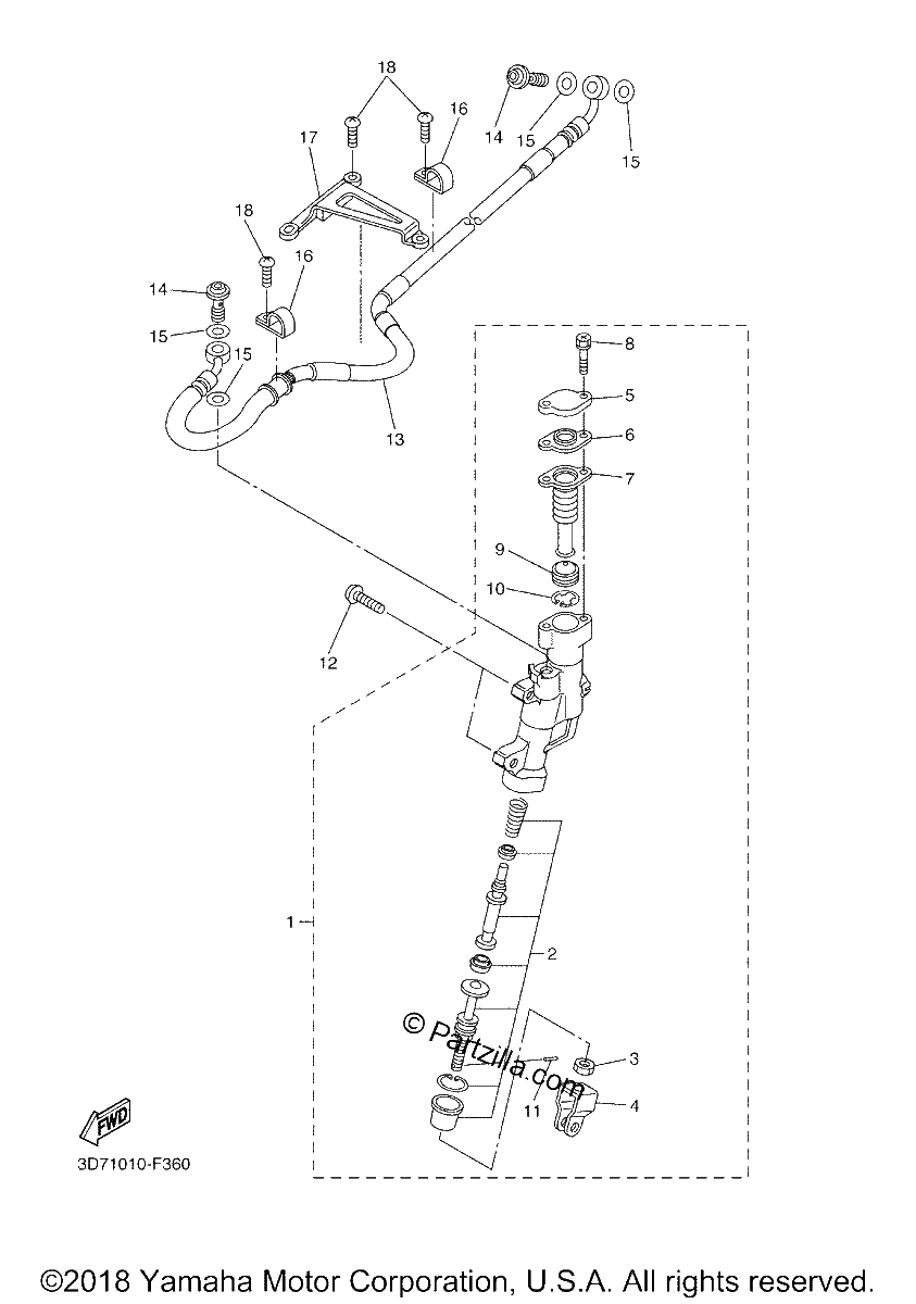 Diagrama de REAR MASTER CYLINDER