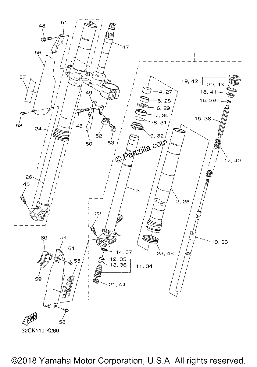 Diagrama de FRONT FORK