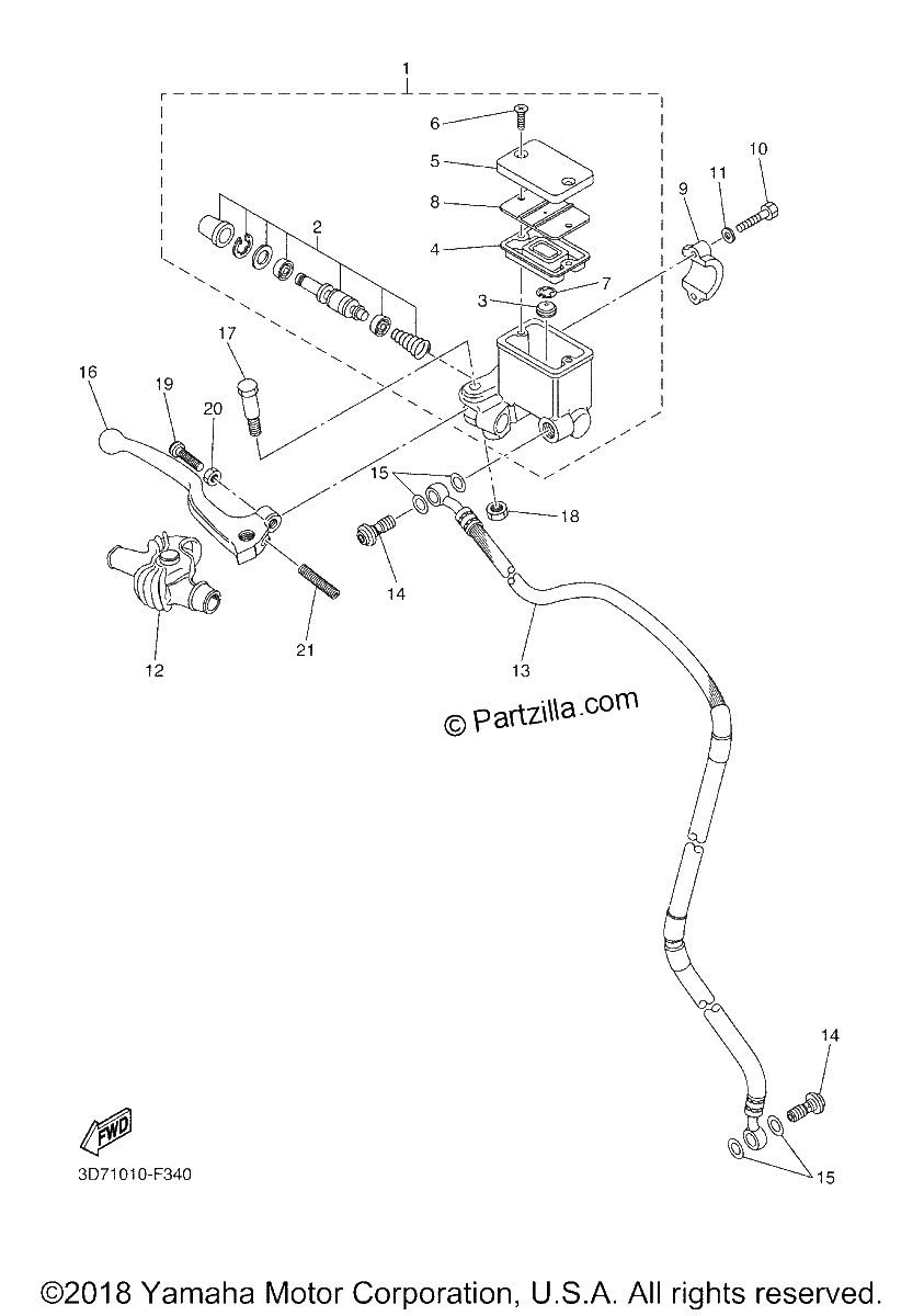 Diagrama de FRONT MASTER CYLINDER