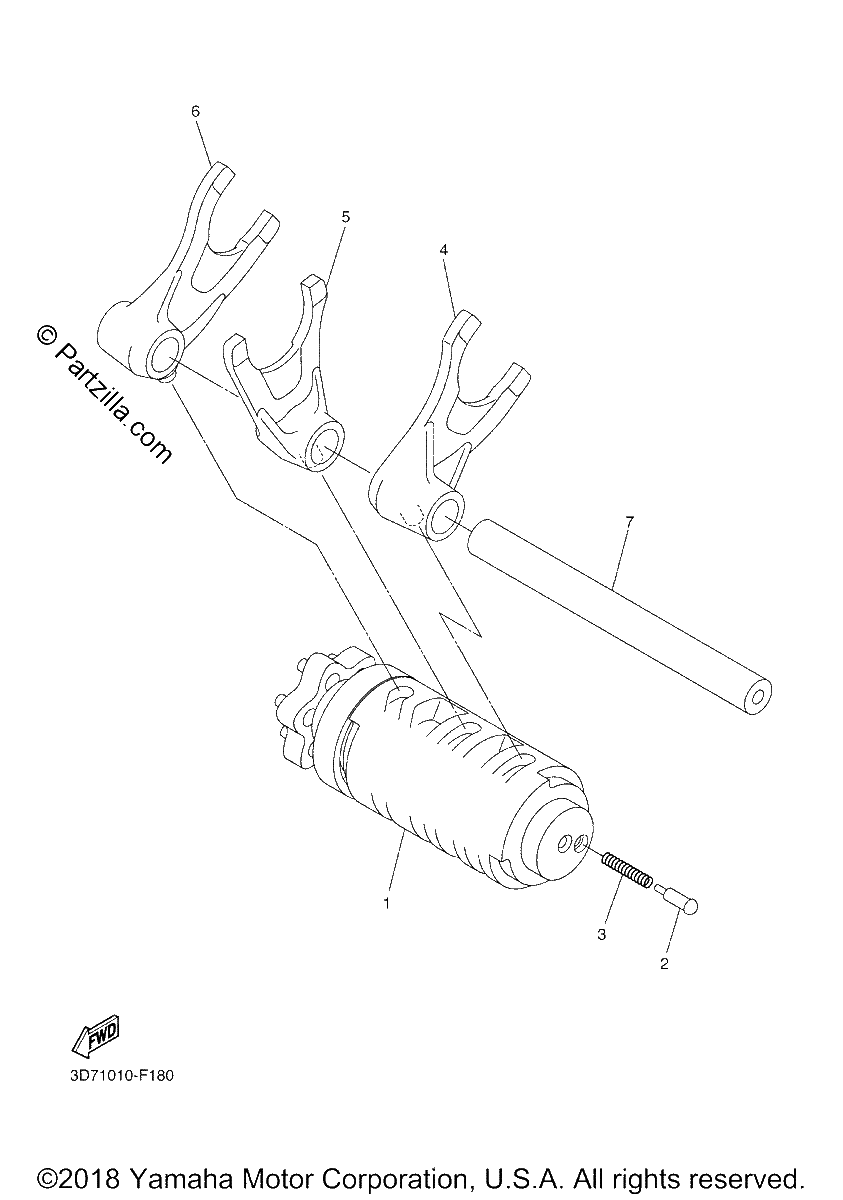 Diagrama de SHIFT CAM FORK