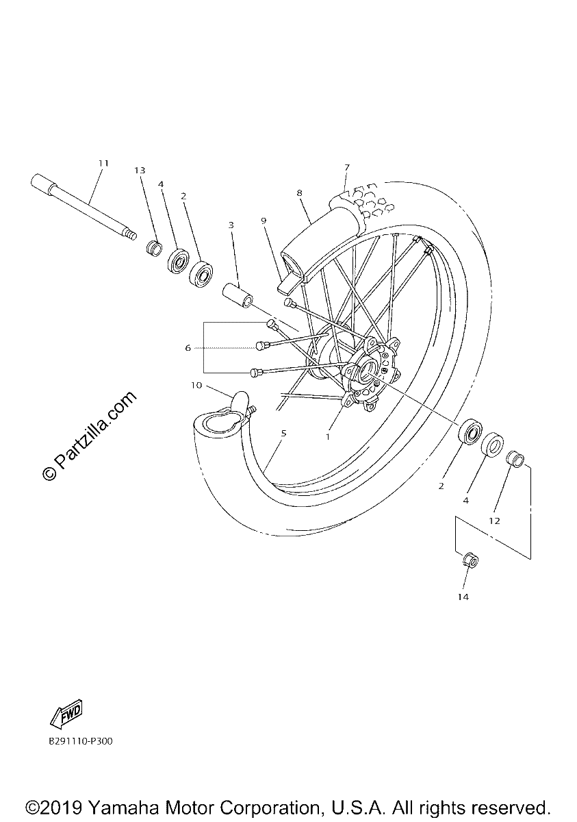 Diagrama de FRONT WHEEL