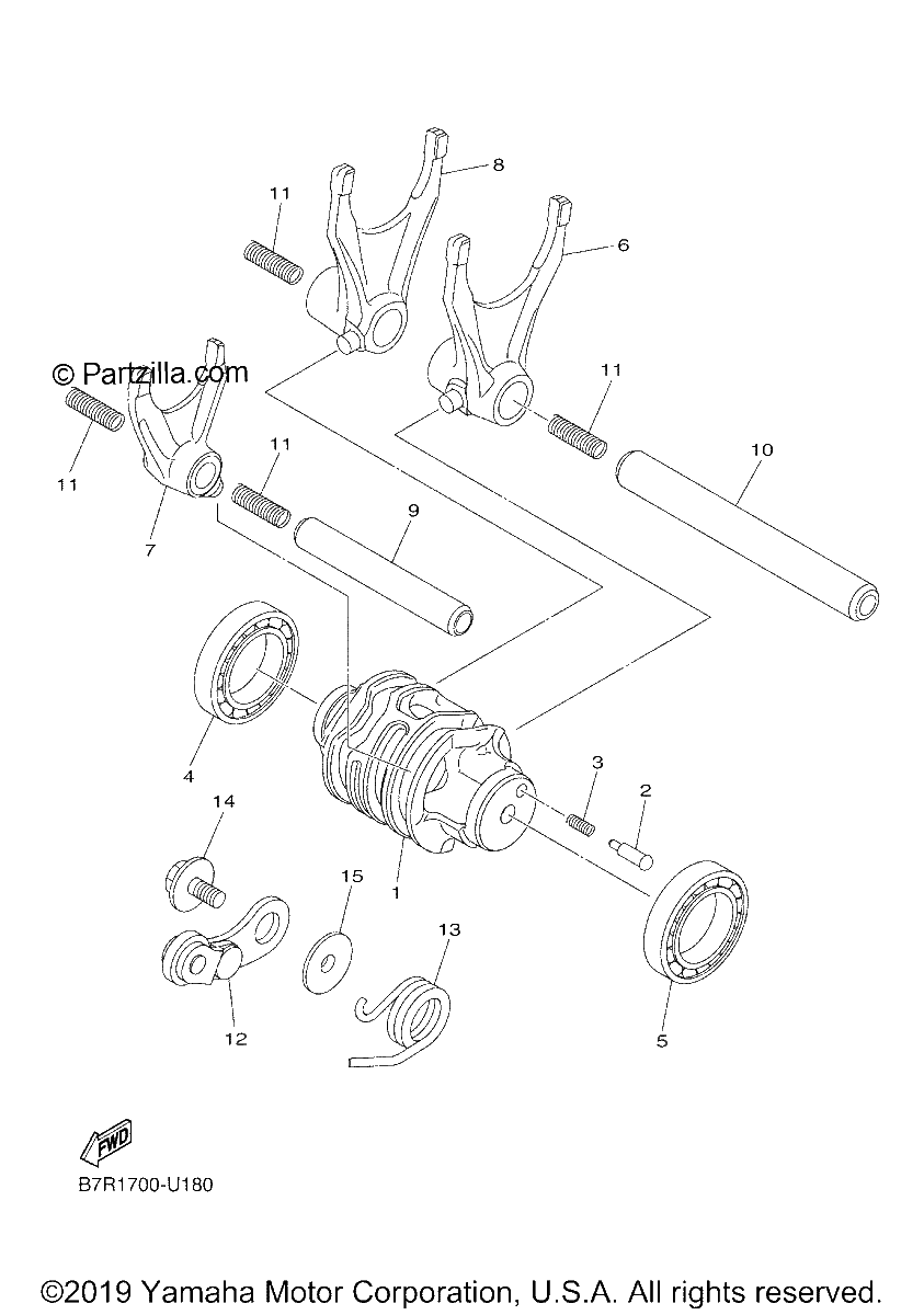 Diagrama de SHIFT CAM FORK