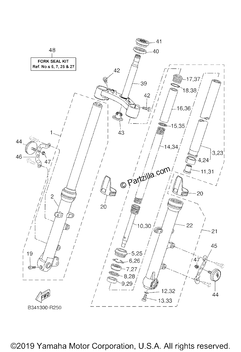 Diagrama de FRONT FORK