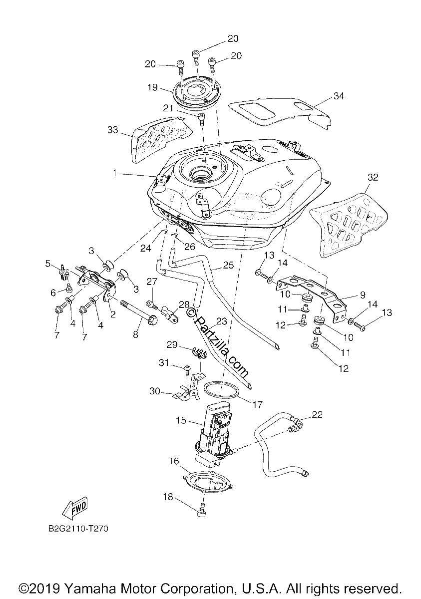 Diagrama de FUEL TANK