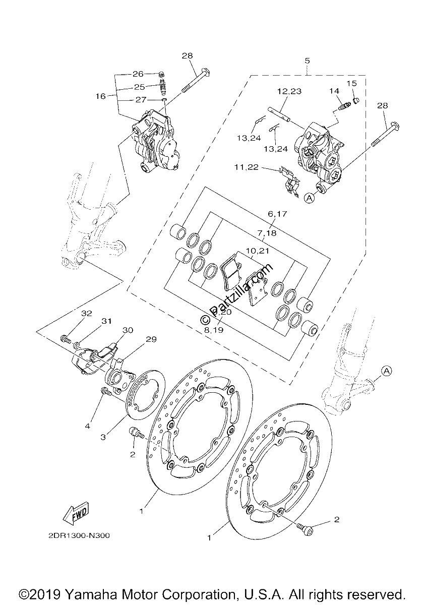 Diagrama de FRONT BRAKE CALIPER