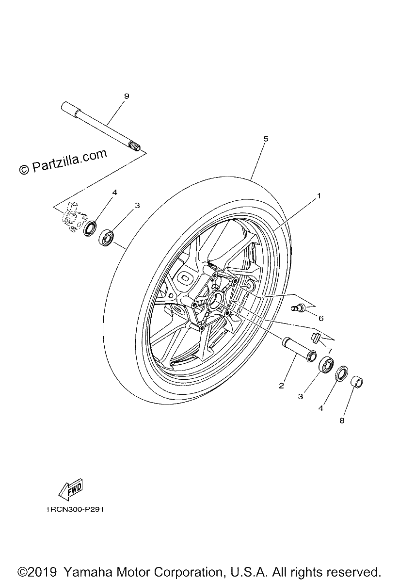Diagrama de FRONT WHEEL