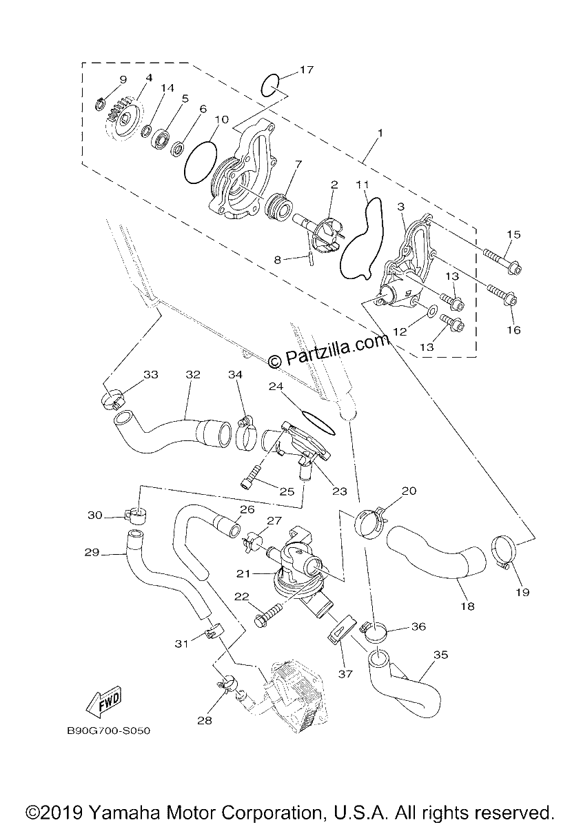 Diagrama de WATER PUMP