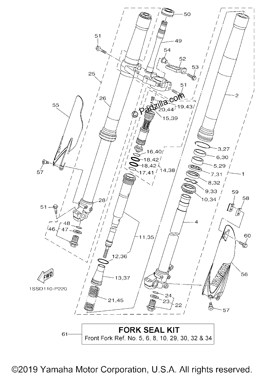Diagrama de FRONT FORK