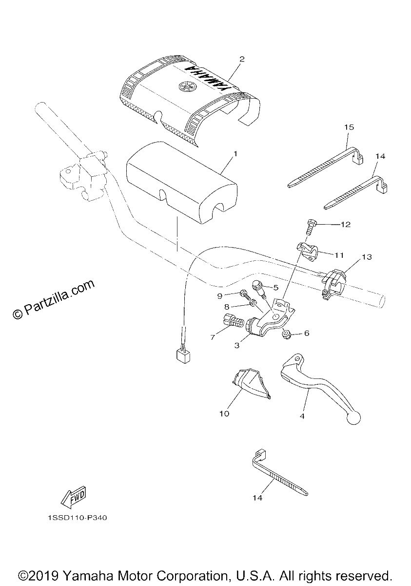 Diagrama de HANDLE SWITCH LEVER