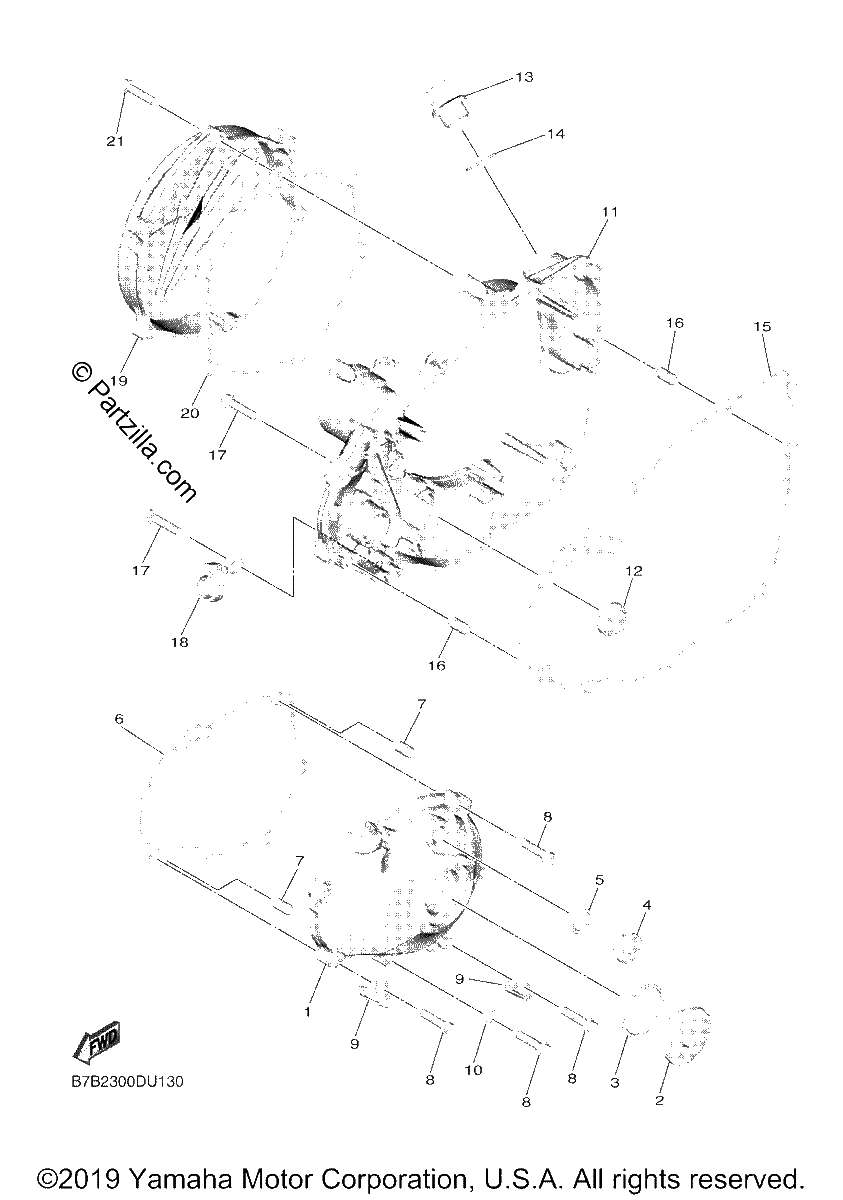Diagrama de CRANKCASE COVER 1