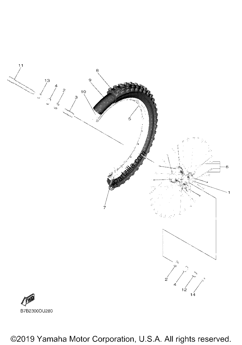 Diagrama de FRONT WHEEL