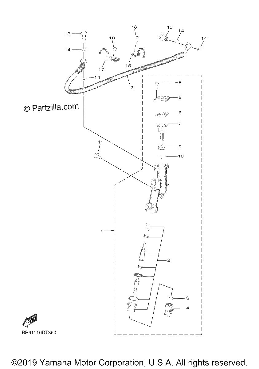 Diagrama de REAR MASTER CYLINDER