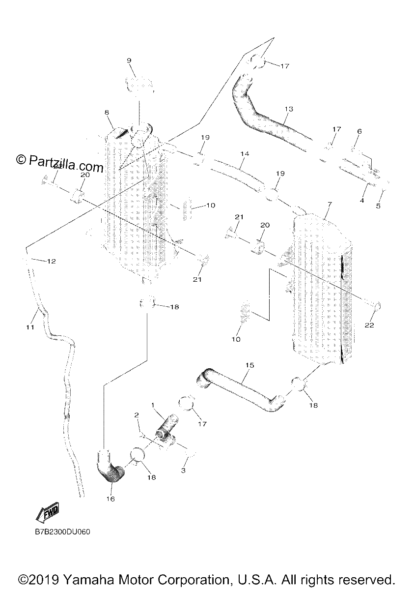 Diagrama de RADIATOR HOSE