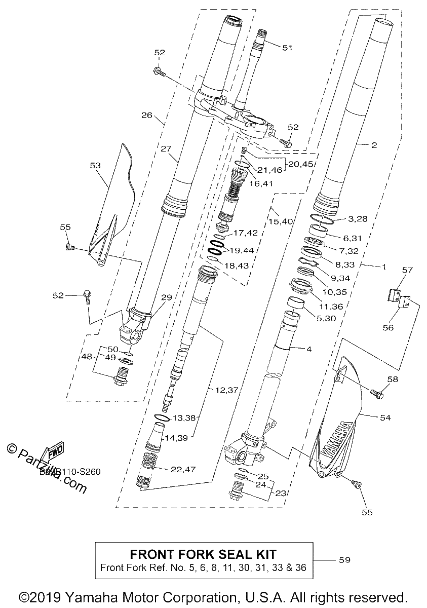 Diagrama de FRONT FORK