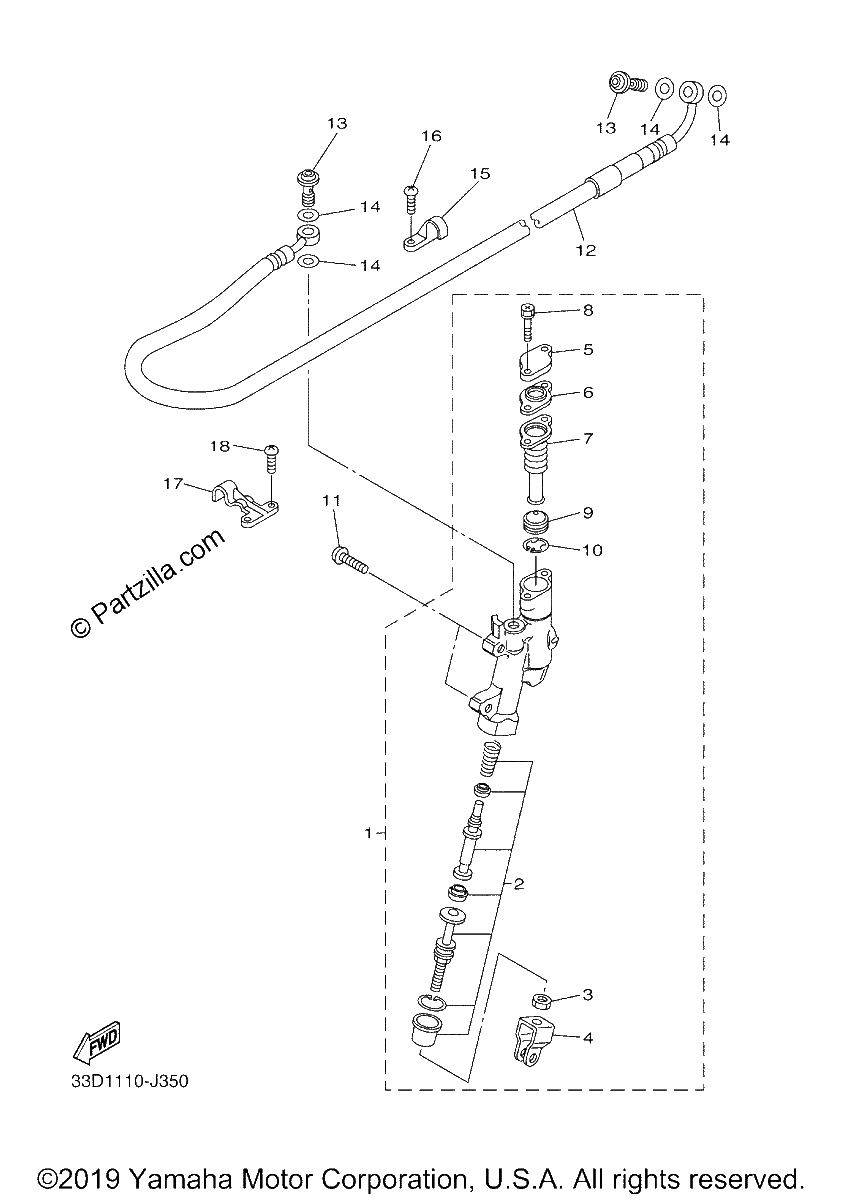 Diagrama de REAR MASTER CYLINDER