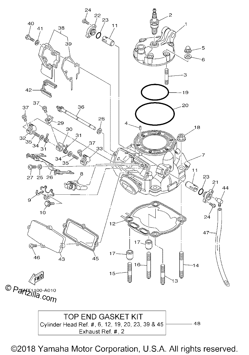 Diagrama de CYLINDER HEAD