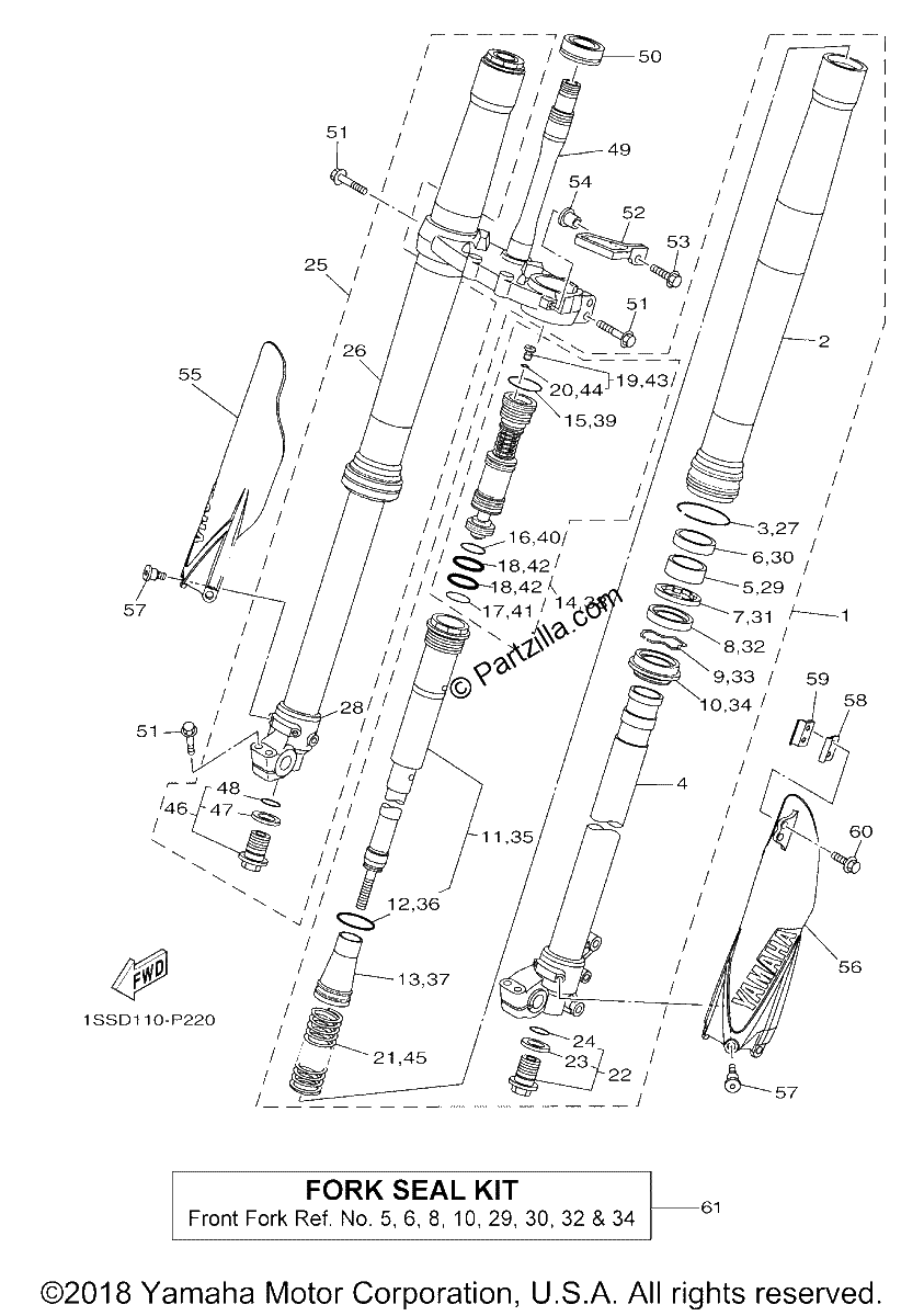 Diagrama de FRONT FORK