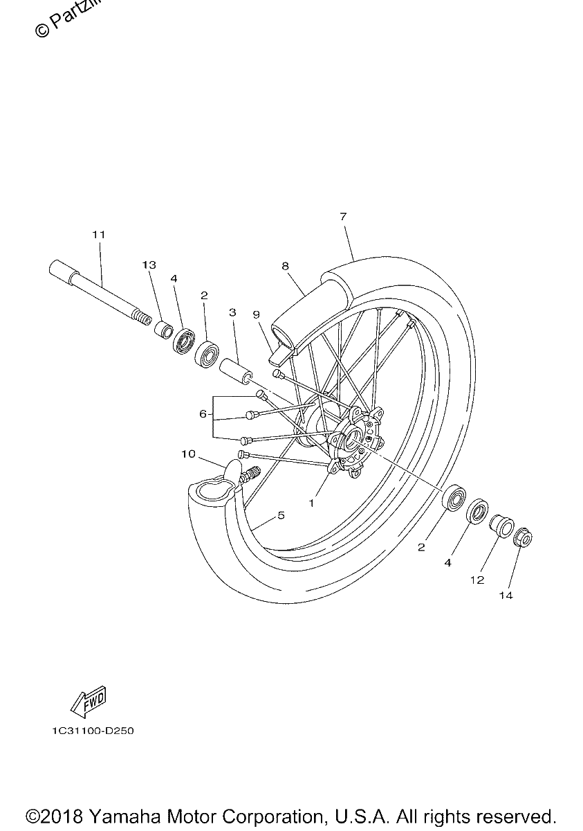 Diagrama de FRONT WHEEL