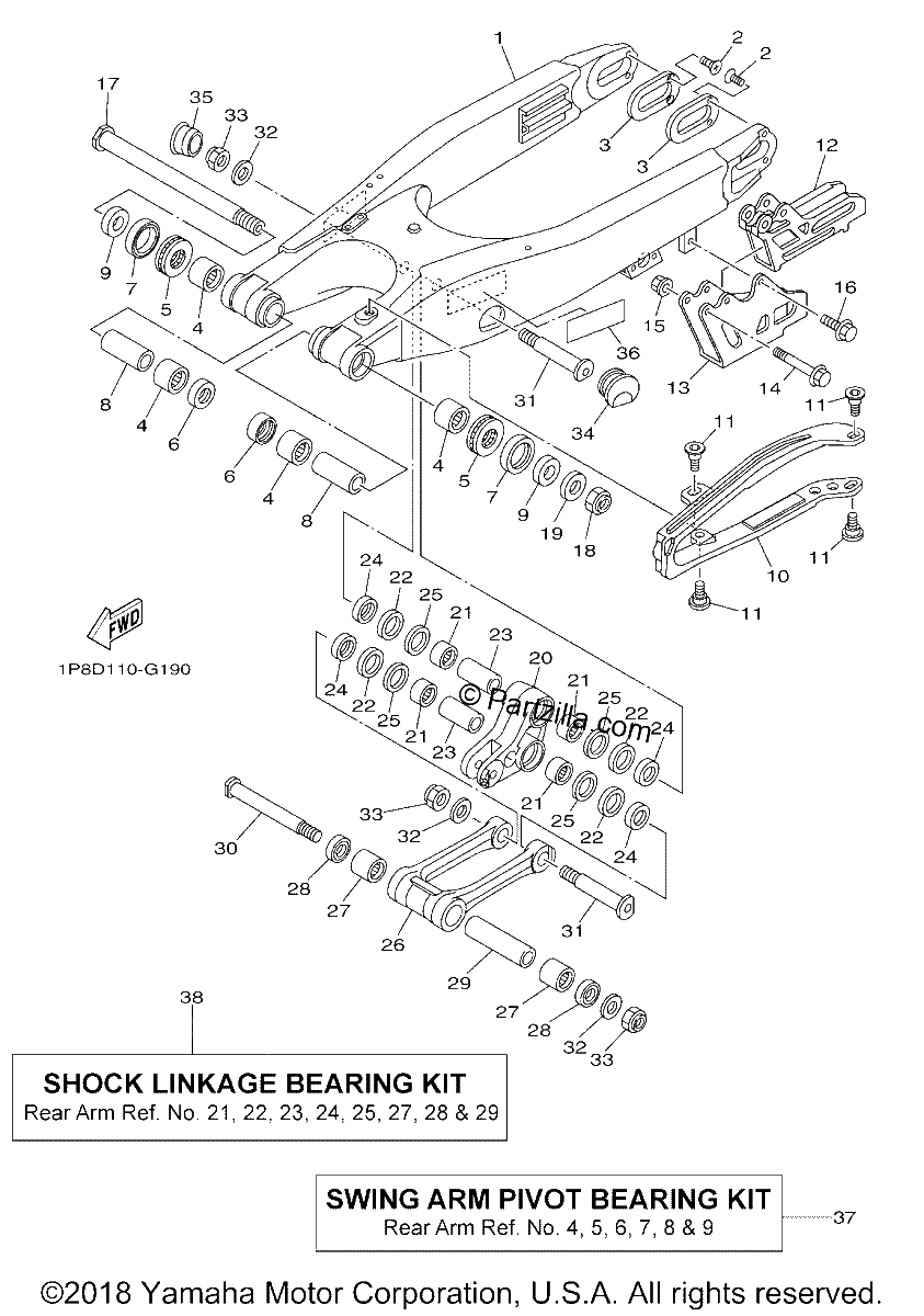 Diagrama de REAR ARM