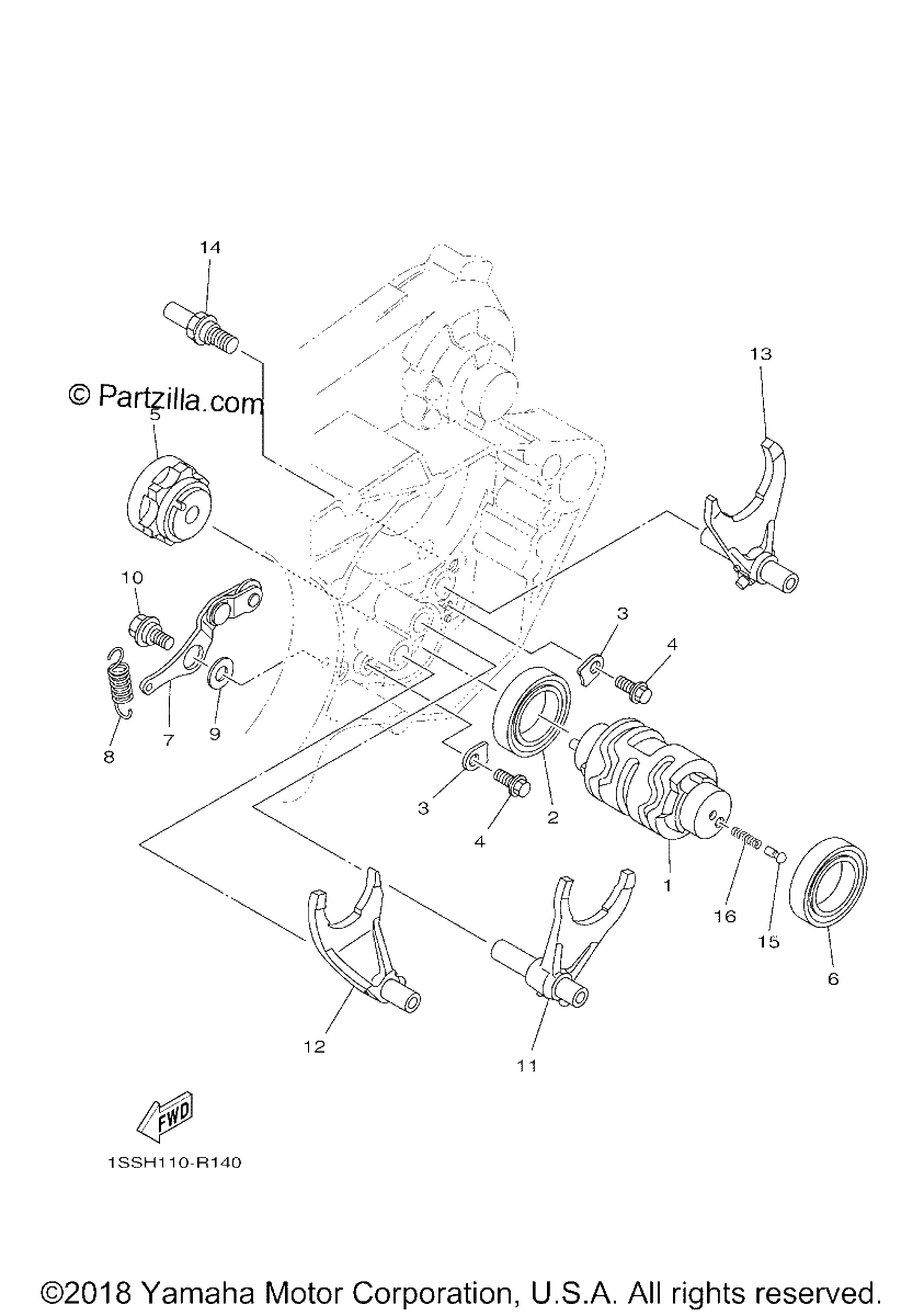Diagrama de SHIFT CAM FORK
