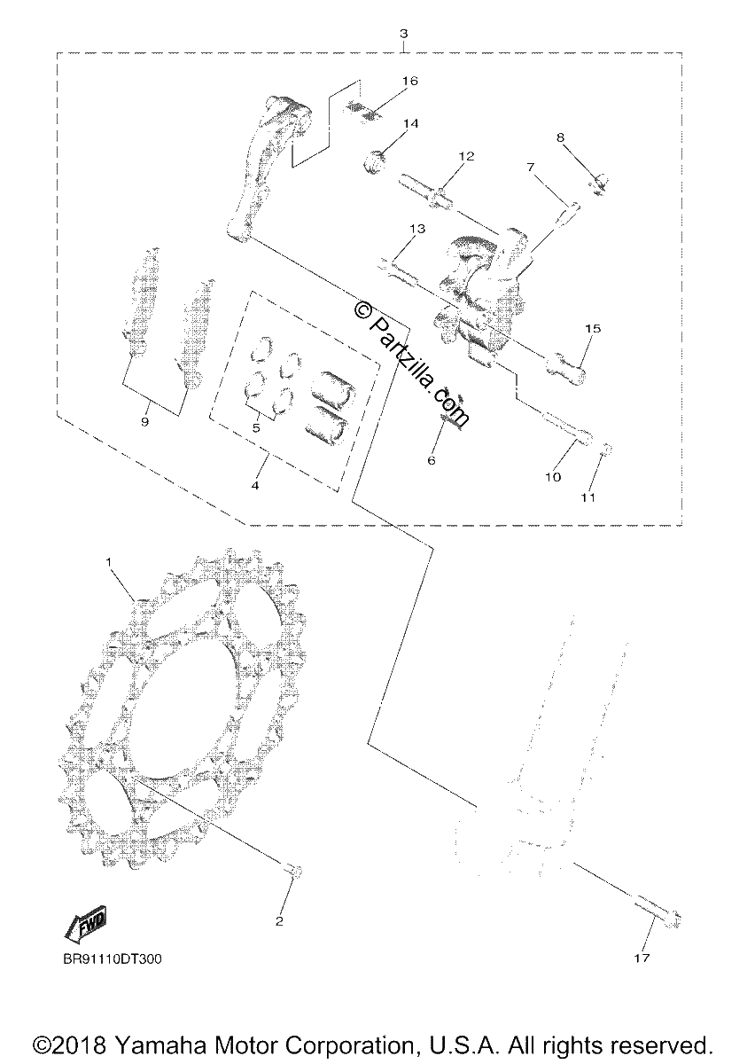 Diagrama de FRONT BRAKE CALIPER