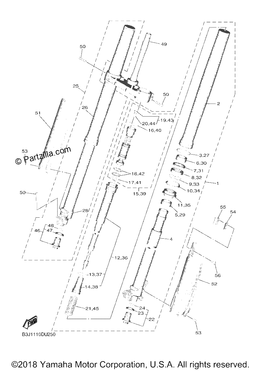 Diagrama de FRONT FORK