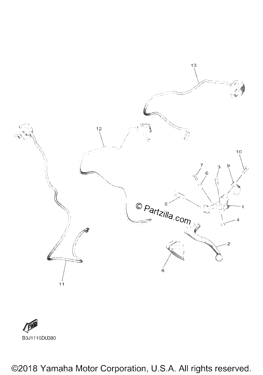 Diagrama de HANDLE SWITCH LEVER