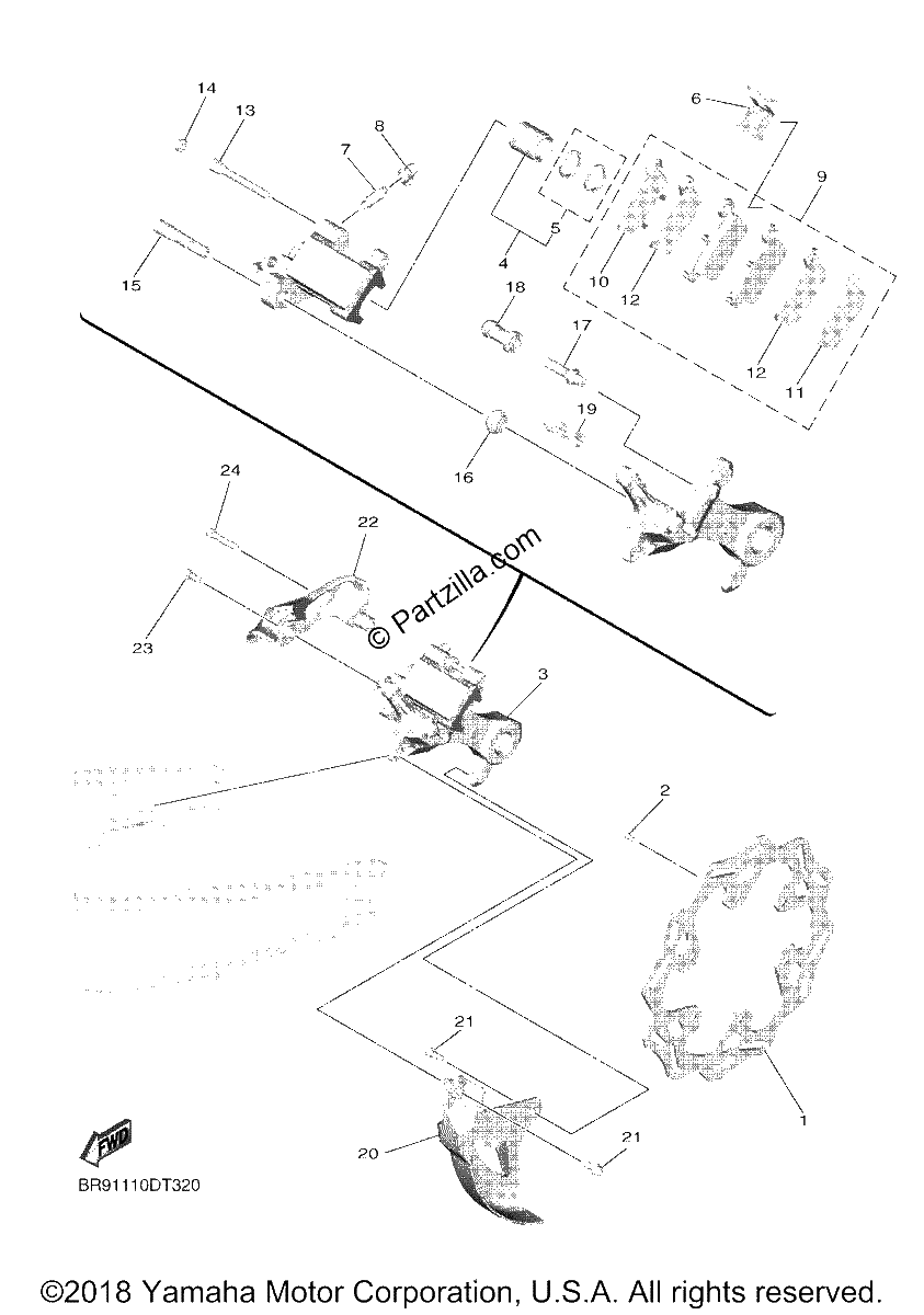 Diagrama de REAR BRAKE CALIPER