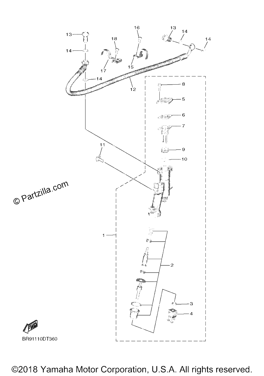 Diagrama de REAR MASTER CYLINDER