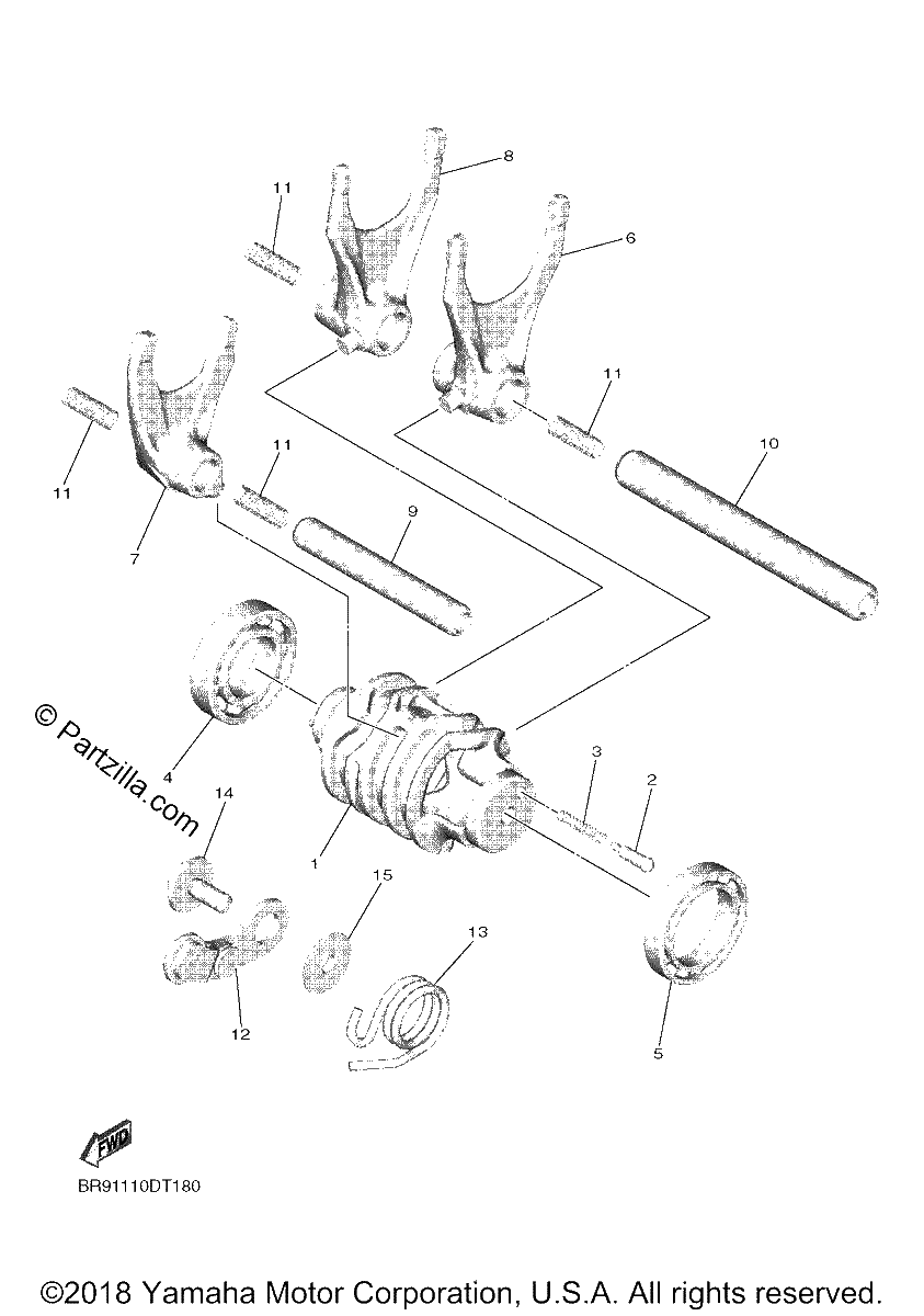Diagrama de SHIFT CAM FORK