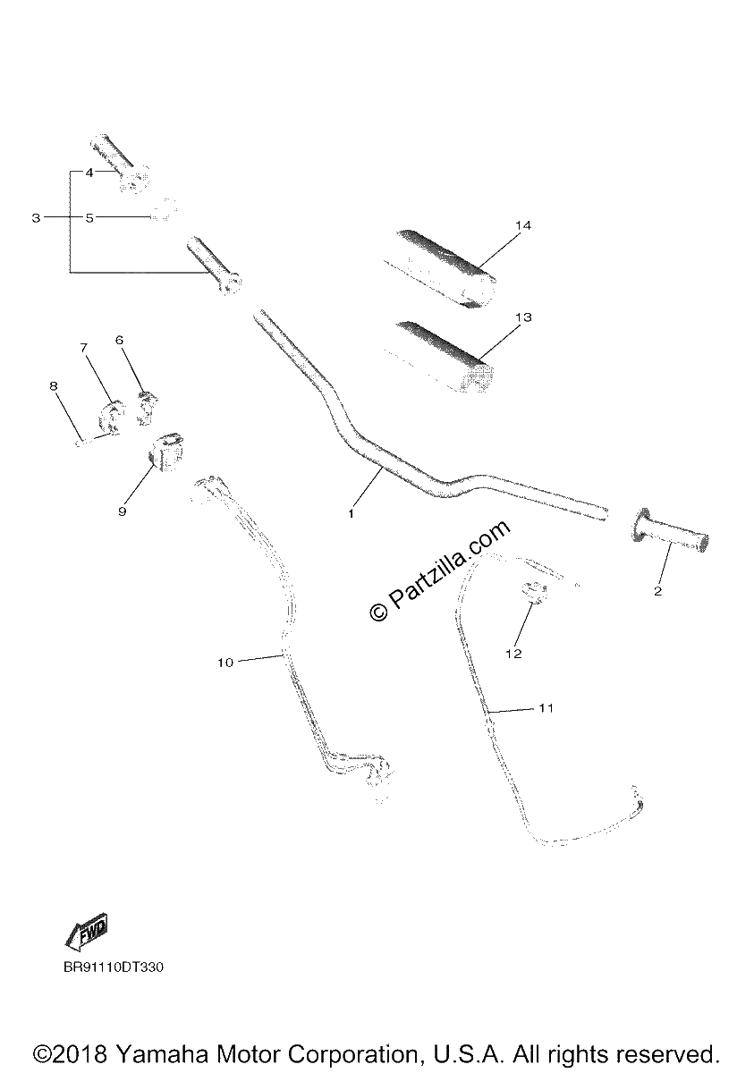 Diagrama de STEERING HANDLE CABLE