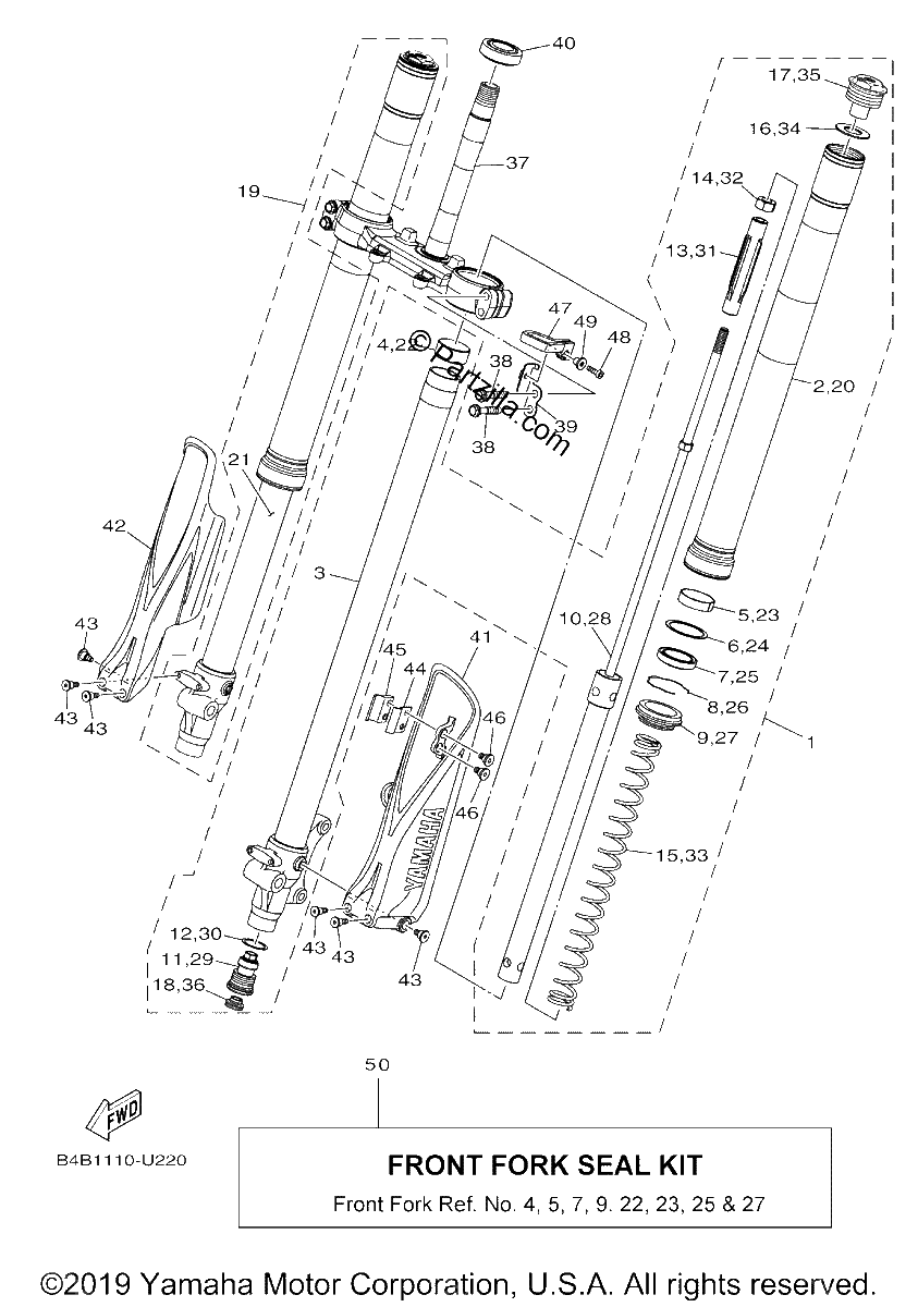 Diagrama de FRONT FORK