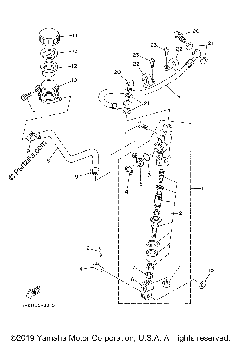 Diagrama de REAR MASTER CYLINDER