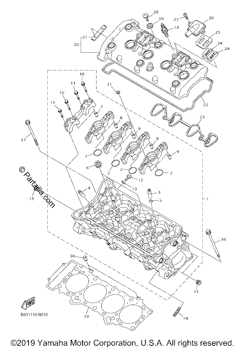 Diagrama de CYLINDER HEAD